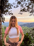 TOP BRAND WHITE PINK